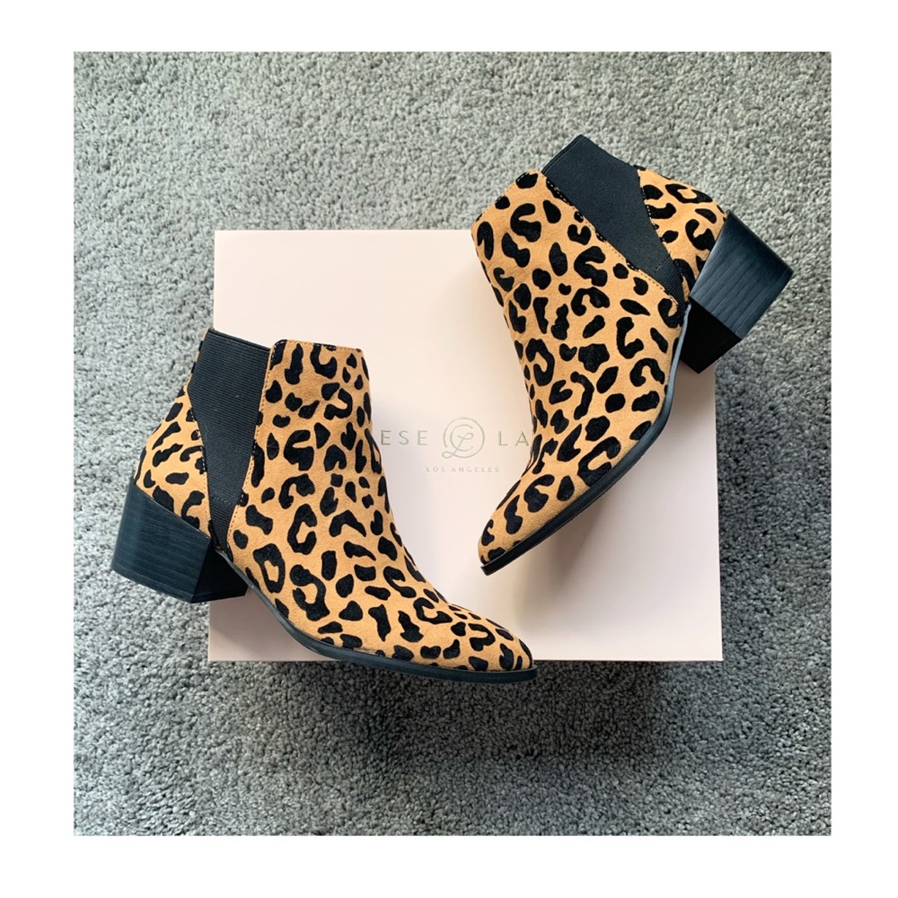 ❌SOLD❌🌻Free w/ $15 Puchase 🖤 Chinese Laundry Leopard Print Booties 🐆